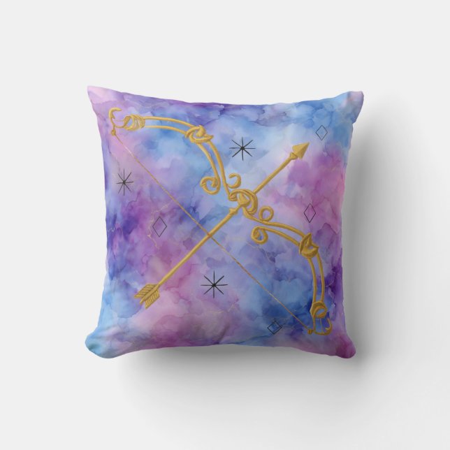 Golden Sagittarius Kissen (Vorderseite)