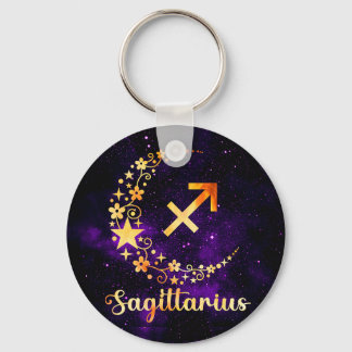 Golden Sagittarius Zodiac Keyring Schlüsselanhänger