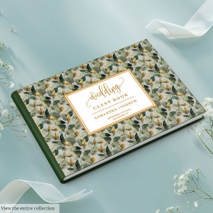 Golden Salbei Eukalyptus Hochzeitstorch Gästebuch