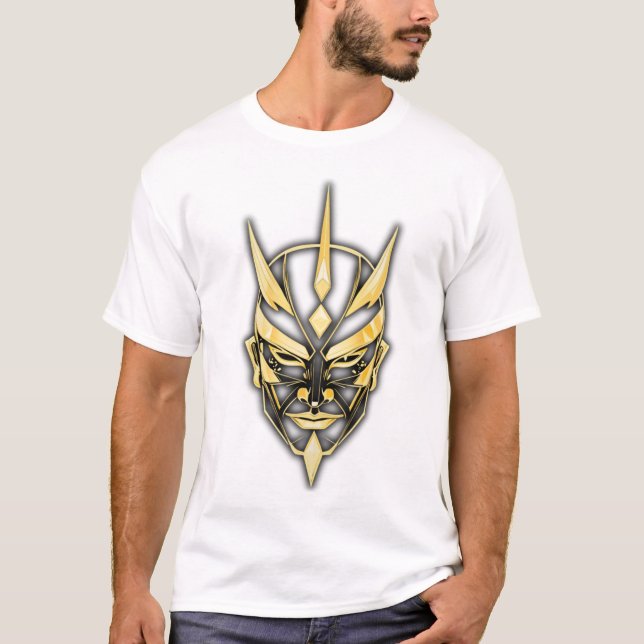 Golden Samurai Maske T-Shirt (Vorderseite)