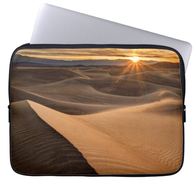 Golden Sand dunes, Death Valley, CA Laptopschutzhülle (Vorderseite)
