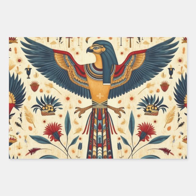 "Golden Sands Egyptian Gift Wrap" Geschenkpapier Set (Vorderseite)