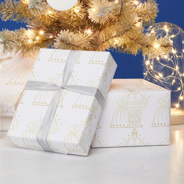 Golden Santa Geschenkpapier (Feiertage)