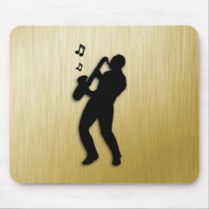 Golden Saxophon Player Mousepad