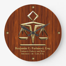 Golden Scales of Justice on Cherry (Personalisiert