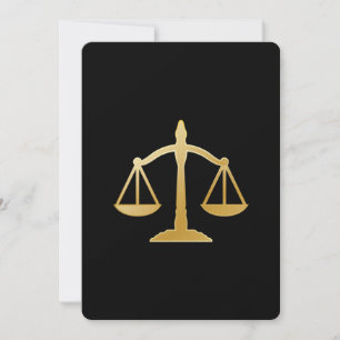 Golden Scales of Justice Theme Design Einladung
