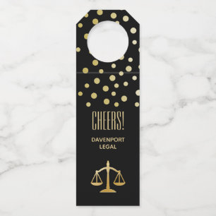 Golden Scales of Justice Theme Design Flaschenanhänger