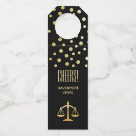Golden Scales of Justice Theme Design Flaschenanhänger