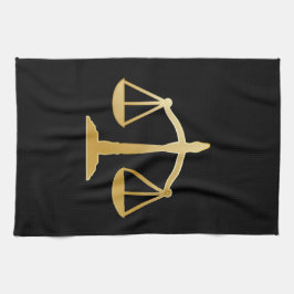 Golden Scales of Justice Theme Design Geschirrtuch