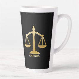 Golden Scales of Justice Theme Design Milchtasse