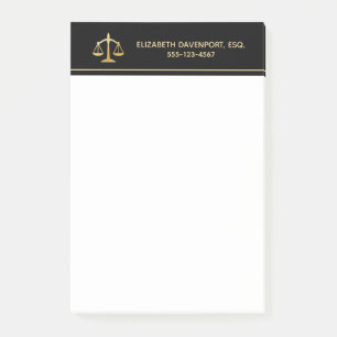 Golden Scales of Justice Theme Design Postit Post-it Klebezettel