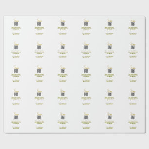 Golden Scan QR-Code Glitter einfach elegant Kallig Geschenkpapier