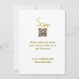 Golden Scan QR Glitzer einfach elegant Einladung