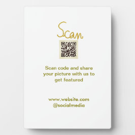 Golden Scan QR Glitzer einfach elegant Fotoplatte