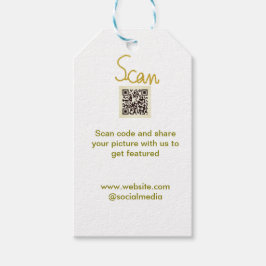 Golden Scan QR Glitzer einfach elegant Geschenkanhänger