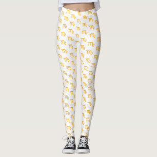 Golden Scorpio Astrologie Symbol Custom Leggings