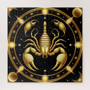 Golden Scorpion Zodiac Design Puzzle