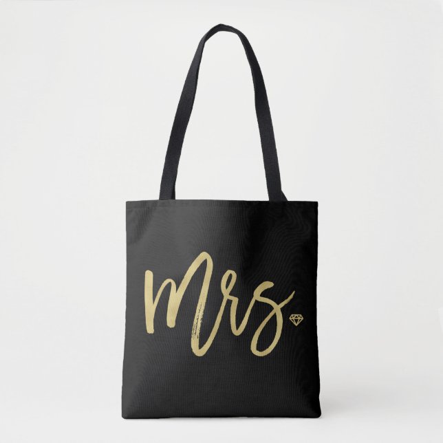 Golden Script Brautparty Wedding Tote Bag (Vorderseite)