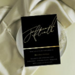 Golden Script Fünfzigste Geburtstagsparty Golden Folieneinladung<br><div class="desc">Goldenes Drehbuch 50. Geburtstagsparty Golden Foil Einladung Weitere Einladungen in unserem Nest- und Nestladen</div>