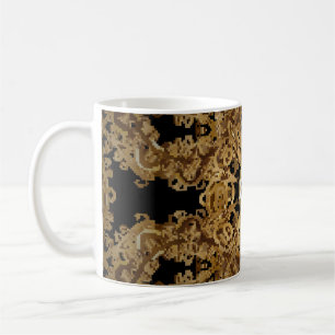 Golden Seamless Hand gezeichnet, Vintager Hintergr Kaffeetasse