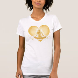 Golden Self-Love Aura — Meditative Heart Glow T-Shirt