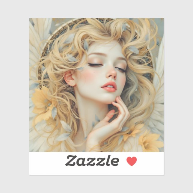 Golden Seraph - Engel aus Licht und Grace Aufkleber (Blatt)