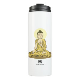 Golden Serenity Buddha Tumbler Thermosbecher