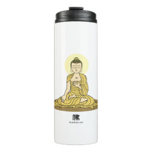 Golden Serenity Buddha Tumbler Thermosbecher