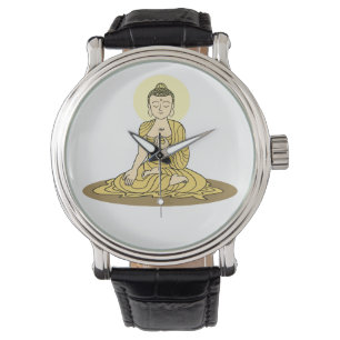 Golden Serenity Buddha Watch Armbanduhr