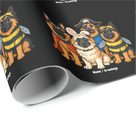 Golden Shepherd Ghost Dog Halloween Funny Spooky Geschenkpapier