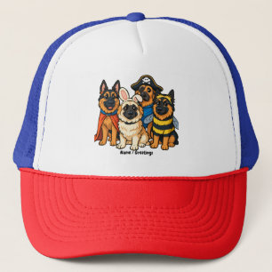 Golden Shepherd Ghost Dog Halloween Funny Spooky Truckerkappe