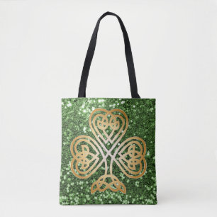 Golden Shinting Celtic Kleeblatt Green Imitats Gli