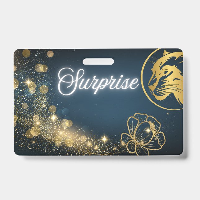 Golden Shooting Star Überraschung Ausweis (Vorderseite)