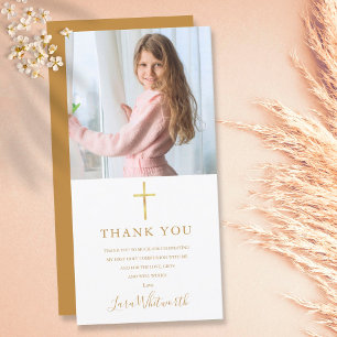 Golden Signature Foto Erste Heilige Kommune Dankeskarte