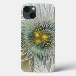 Golden Silver Blume Fantasy abstraktes Fraktal Kun Case-Mate iPhone Hülle