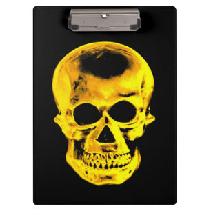 Golden Skull Clipboard Klemmbrett