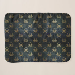 Golden Skull & Crossbones Sherpa Blanket Sherpadecke