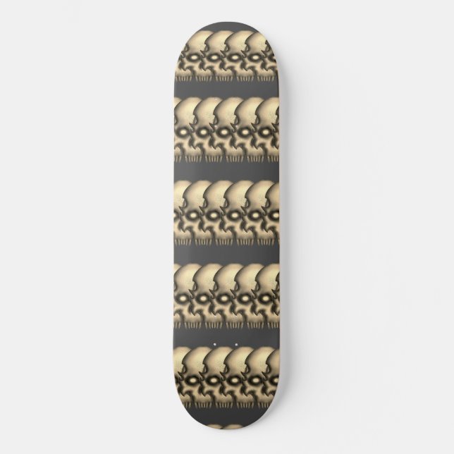 Golden Skulls Skateboard (Vorderseite)