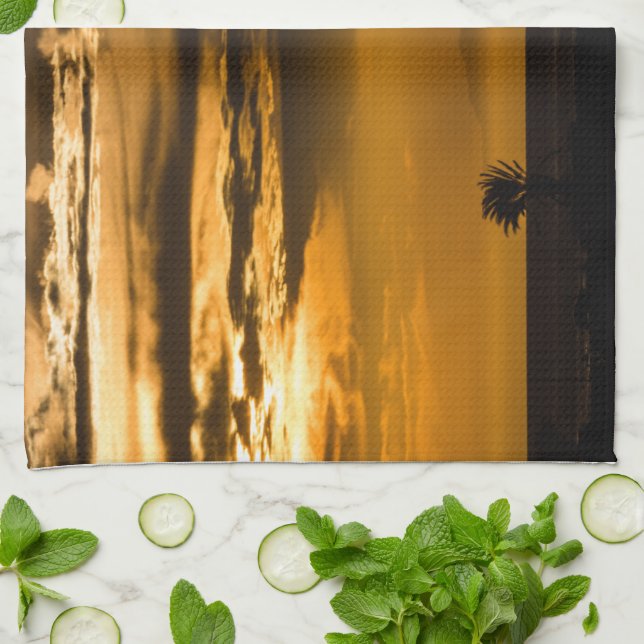 Golden Sky Geschirrtuch (Gefaltet)