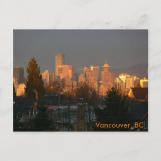 Golden Skyline, Vancouver BC Postkarte