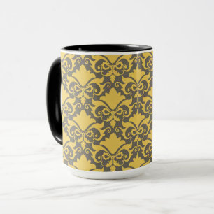 Golden Smoke Damask Bows Tasse