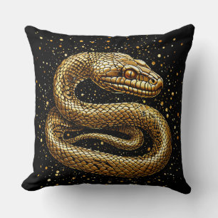 🐍 Golden Snake Mystische Wohnaccessoires Kissen ✨