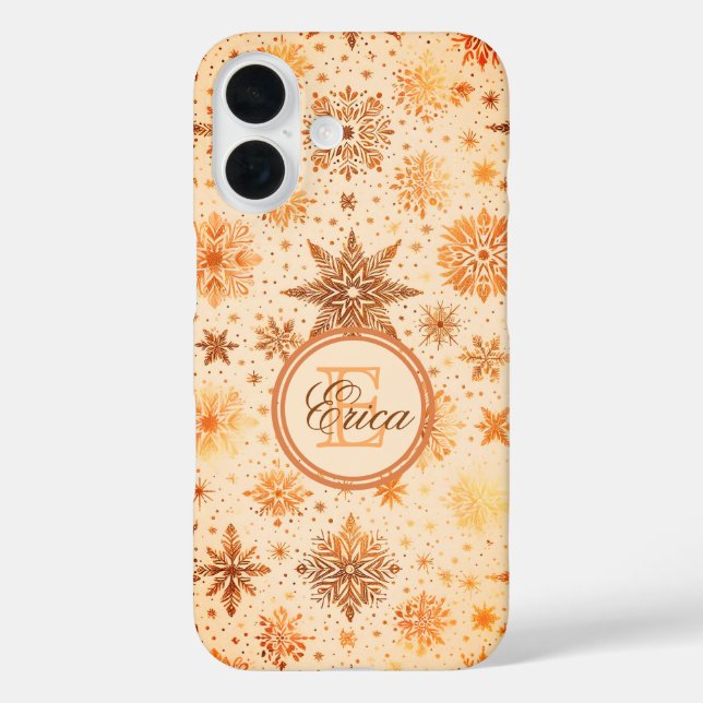 Golden Snowflake Case-Mate iPhone Hülle (Rückseite)
