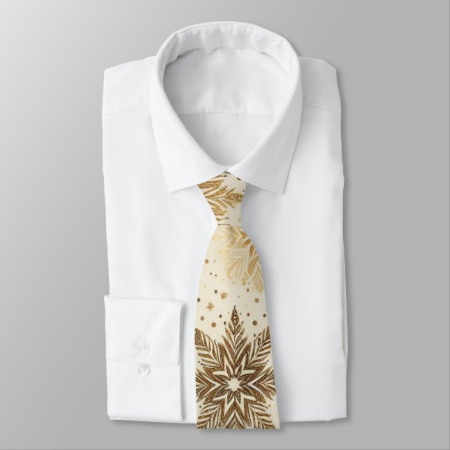 Golden Snowflake Krawatte (Gebunden)