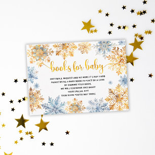 Golden Snowflakes Bücher für Baby Ticket Begleitkarte