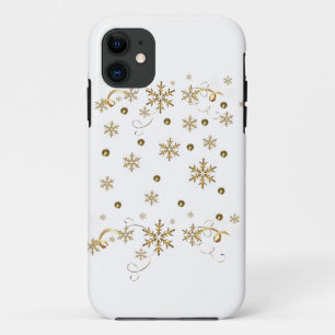 Golden Snowflakes Design iPhone 11 Hülle