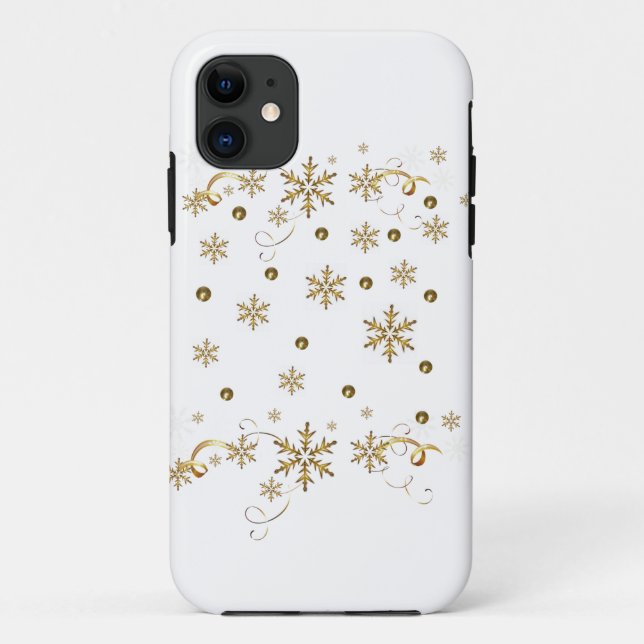 Golden Snowflakes Design iPhone Case-Mate iPhone Hülle (Rückseite)