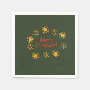 Golden Snowflakes Weihnachten Serviette