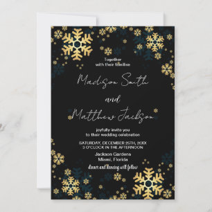 Golden Snows Hochzeit Einladungen