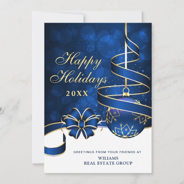 Golden Sparkle Feiertagskarte (Vorderseite)